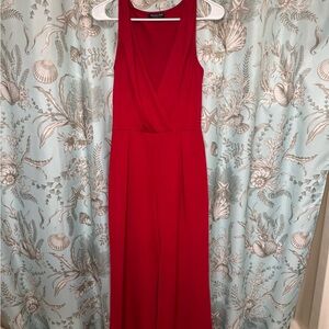 Red Sleeveless Jumpsuit